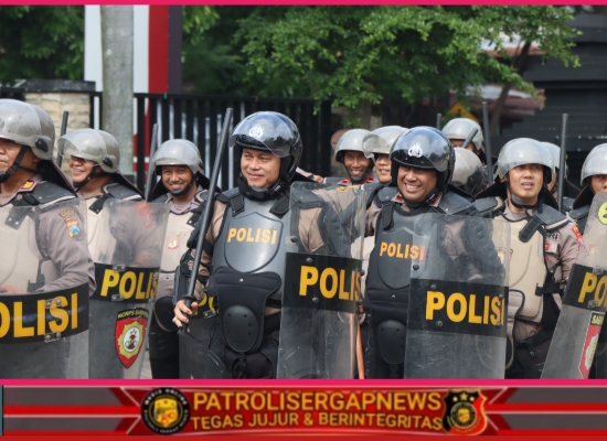 Dalmas Lebih Melayani, Polres Nganjuk Perkuat Rantai Komando Lewat Latihan Bersama