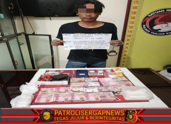 Bawa 17 Gram Sabu dalam Mobil, Pria Asal Tebing Tinggi Diringkus Satresnarkoba Polres Tanjab Barat