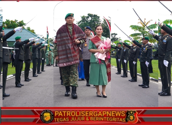 Penyambutan Pangdam I/BB dan Ketua Persit KCK Daerah I/BB di Makodam I/BB