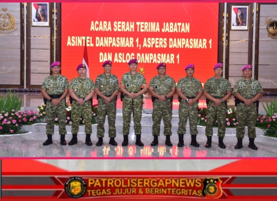 Tiga Jabatan Asisten Danpasmar 1 Diserahterimakan