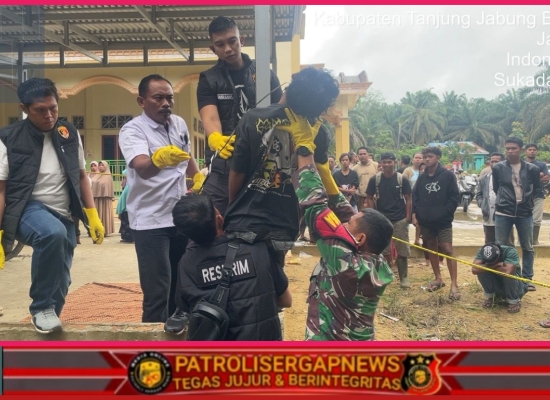 Tragis! Seorang Pria Ditemukan Tewas Gantung Diri di Halaman Masjid Nurul Hikmah