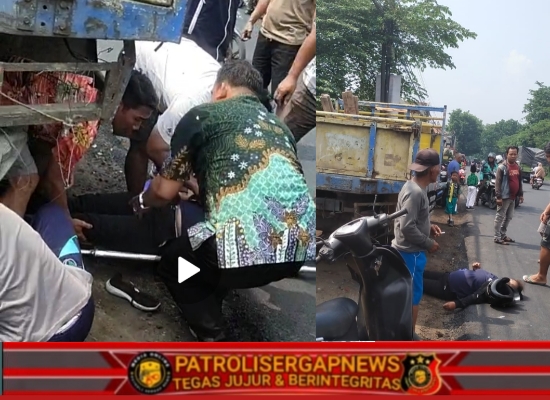 Kecelakaan Tunggal di Kedung Wonokerto Prambon, Seorang Ibu Dilarikan ke RS Anwar Medika