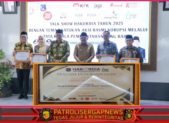 Dua Tahun Berturut-turut, Setwan Tanjabbar Raih Peringkat Tiga Besar Nilai Capaian Evaluasi SAKIP 2025