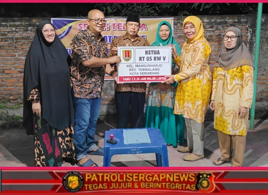 Serah Terima Jabatan Ketua RT dan PKK di RT 05 RW 05 Kelurahan Mangunharjo Tembalang Semarang
