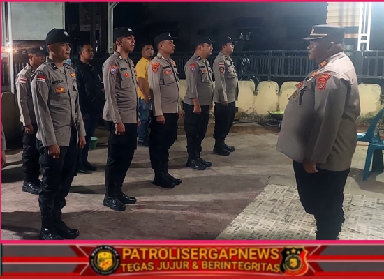 Kapolsek Peudada Gelar Apel Siaga dan Patroli Malam Tahun Baru untuk Ciptakan Kamtibmas Kondusif