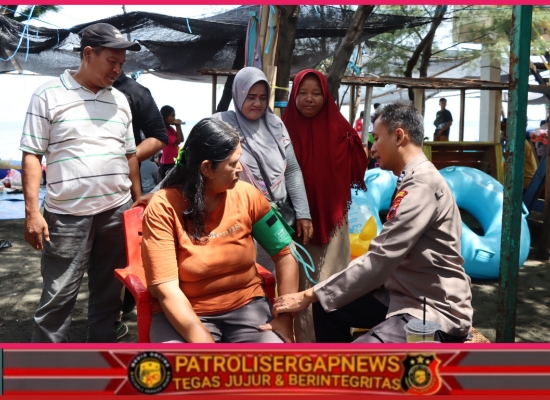Kapolres Kendal Tinjau Wisata Pantai Ngebum Saat Libur Natal dan Tahun Baru