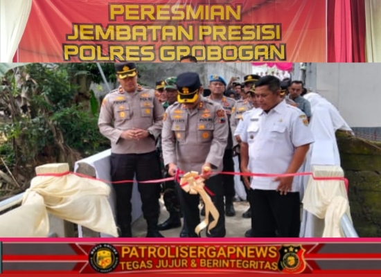 Kapolres Grobogan Resmikan Jembatan Presisi di Desa Sendangharjo