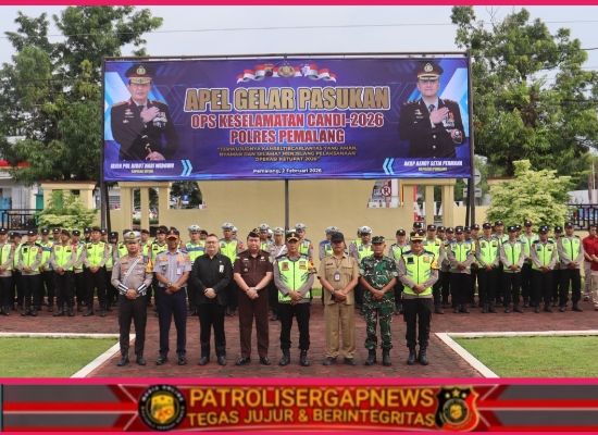 Danramil Comal Hadiri Apel Gelar Pasukan Operasi Keselamatan Candi 2026 Polres Pemalang
