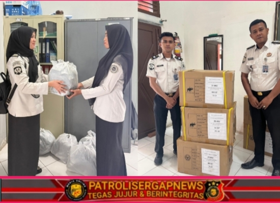 Melalui Kantor Wilayah Direktorat Jenderal Pemasyarakatan Aceh,Lapas Kelas IIA Banda Aceh Terima Bantuan Atribut Pakaian Dinas Bagi Pegawai.