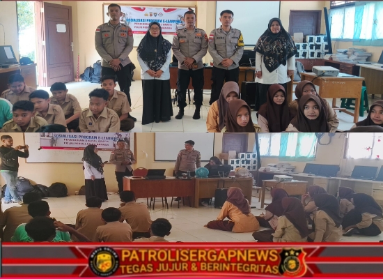 Polres Bireuen Gelar Sosialisasi Program E-Learning Gratis di SMP Negeri 1 Peudada