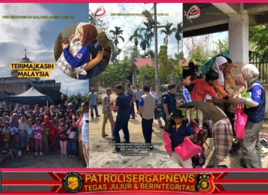 Kaperwil Patrolisergapnews.com Aceh Beri Apresiasi atas Aksi Kemanusiaan Relawan Malaysia untuk Korban Banjir