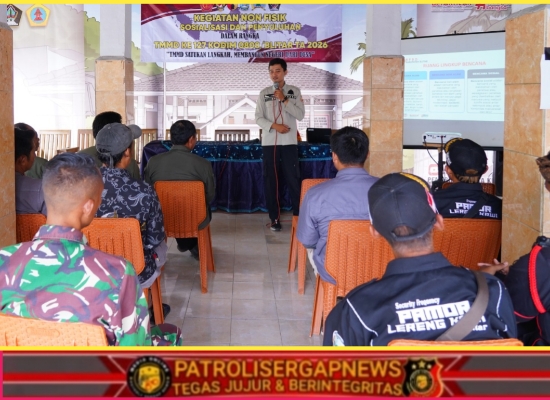 Penyuluhan Bencana Alam Warnai Kegiatan Non-Fisik TMMD Ke 127 Kodim 0808/Blitar