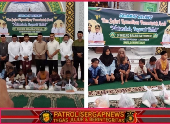 Penuh Khidmat, Tim Safari Ramadhan Pemerintah Aceh Gelar Muhasabah di Masjid Baitunnur Peudada