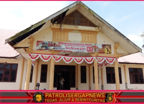 Kantor Camat Nibong Aceh Utara Memprihatinkan, Halaman Dipenuhi Rumput Liar dan Bangunan Rusak