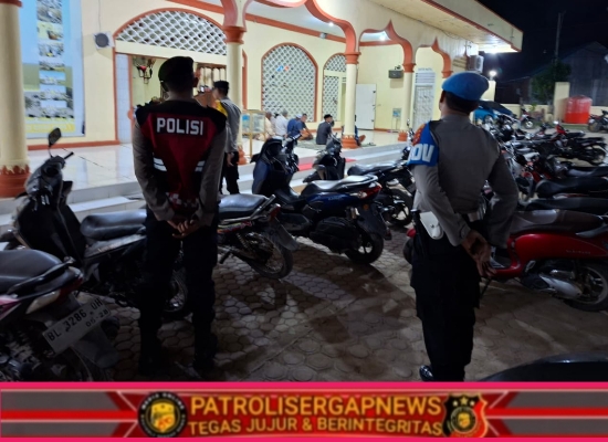 Jaga Kekhusyukan Tarawih, Polres Lhokseumawe Gelar Patroli Terpadu di Sejumlah Masjid