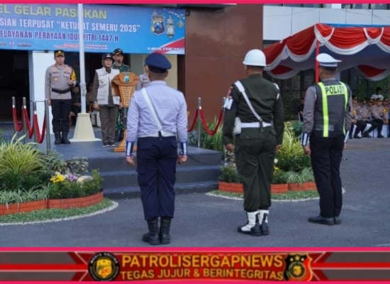Polres Bojonegoro Gelar Apel Operasi Ketupat Semeru 2026 Siap Amankan Idul Fitri 1447 H