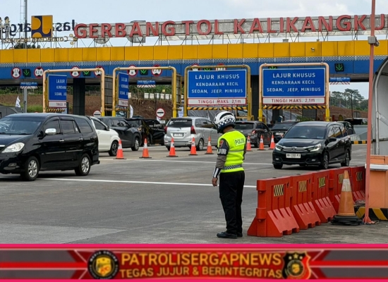Hari ke 2 OKC, 31.703 Kendaraan Masuk Jateng Lewat GT Kalikangkung, Polda Jateng; sudah mulai ada peningkatan Arus
