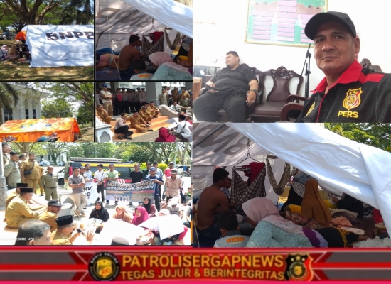 Gerakan SIPIL Bireuen Bentangkan Spanduk di Kantor Bupati, Desak Trasparansi terhadap Dana korban Banjir