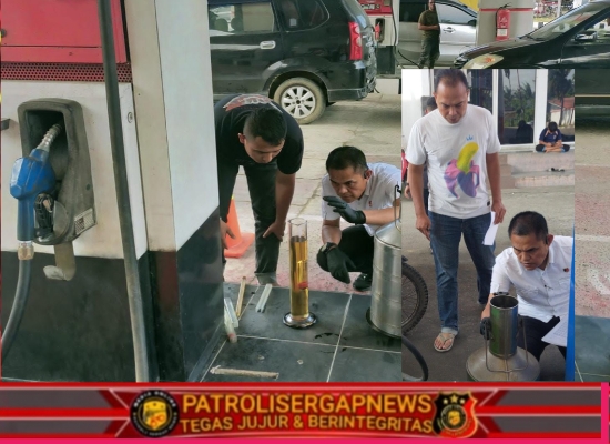 Satreskrim Polres Lhokseumawe Sidak SPBU, Pastikan Kualitas dan Takaran BBM Bersubsidi Sesuai Standar
