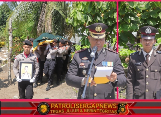 Wakapolres Lhokseumawe Pimpin Upacara Pemakaman Kedinasan Aipda Muhammad Danil