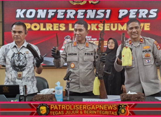 Polres Lhokseumawe Ungkap Kasus Senpi Ilegal, Dua Tersangka Diamankan, Satu DPO Diburu