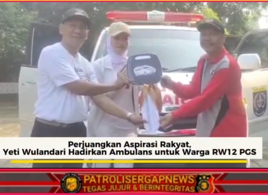 1 Realisasikan Ambulans Kesehatan di RW12 PGS, Hj. Yeti Wulandari Tegaskan Partai Gerindra Konsisten Berorientasi Pada Kepentingan Rakyat