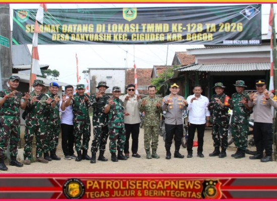 Upacara Pembukaan TMMD yang ke 128 Tahun anggaran 2026 di kecamatan Cigudeg