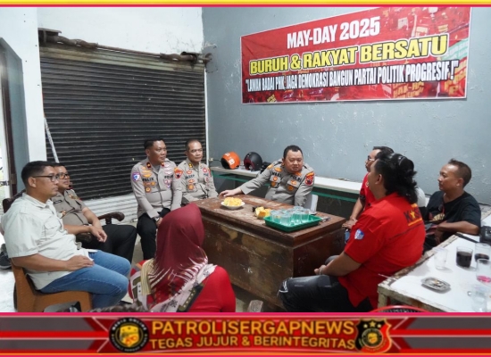 Kapolrestabes Semarang Perkuat Sinergi dengan Serikat Buruh Jelang May Day 2026