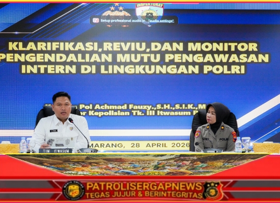 Tim Itwasum Polri Laksanakan Klarifikasi dan Monitoring Pengendalian Mutu Pengawasan Internal di Polda Jateng