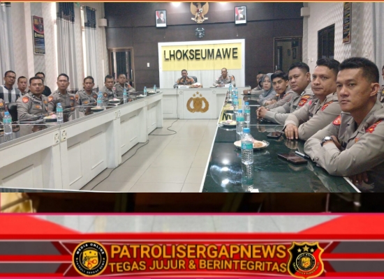 Kapolres Lhokseumawe Buka Sosialisasi Perkap Nomor 1 Tahun 2023 tentang Naskah dan Tata Persuratan Dinas