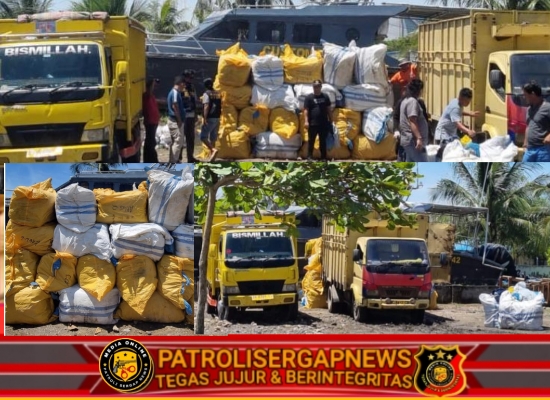 Sinergi TNI AL Dengan Aparat Gabungan Gagalkan Penyelundupan Ballpress Ilegal di Sumatera Utara