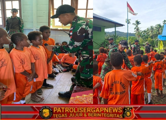 Peringati Hari Pendidikan Nasional, Satgas Swasembada Yonif 643/Wns Koops TNI Habema Gelar Rangkaian Kegiatan Di Sekolah Dasar Inpres Kibay