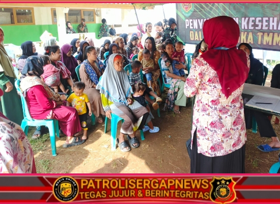 Kodim 0621/Kab.Bohor TMMD ke 128 Warga Desa Banyuasin Antusias, Serbu Penyuluhan Kesehatan Terpadu
