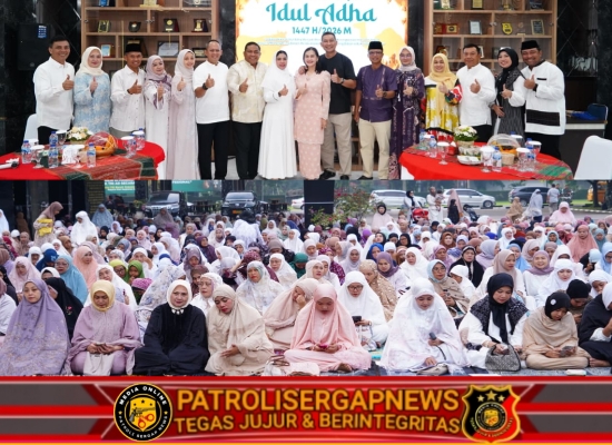 Pangdam I/BB Gelar Sholat Idul Adha dan Serahkan Hewan Kurban di Makodam