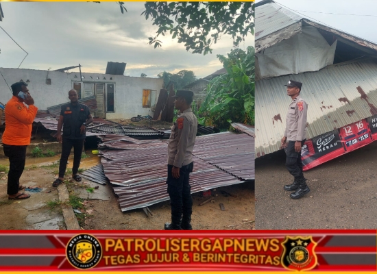 Polisi Datangi Lokasi Puting Beliung di Blang Mangat, Data Kerusakan Rumah dan Kedai Warga