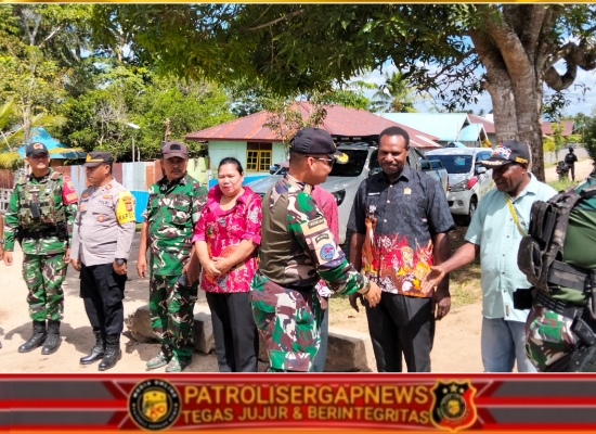 Irdam XXIV/MT Brigjen TNI Dwi Endro Sasongko Tinjau Langsung Pos Kotis dan Pos Mur Satgas Pamtas Kewilayahan Yonif 123/Rajawali di Papua Selatan