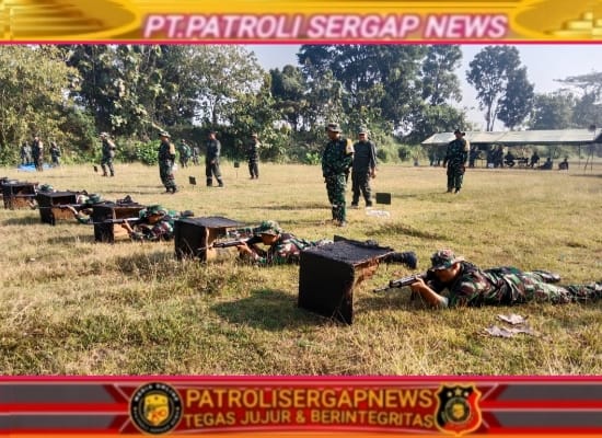 Personel Jajaran Kodim 0808/Blitar Gelar Latihan Menembak Senjata Ringan Semester I
