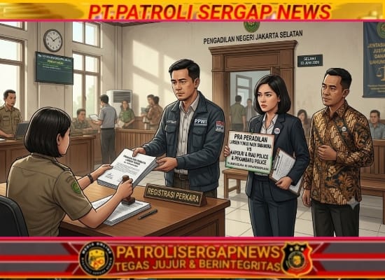 Terkait Kriminalisasi Aktivis KNPI Larshen Yunus, PPWI Daftarkan Praperadilan Lawan Kapolri di PN Jakarta Selatan
