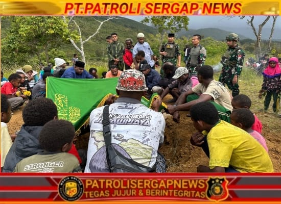 Wujud Kepedulian Sesama, Pos Walesi Satgas Yonif 645/Gty Bantu Prosesi Pemakaman Warga di Papua Pegunungan