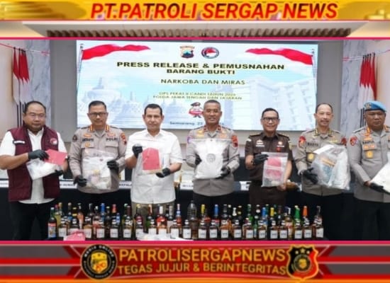 Ops Pekat II Candi 2026, Dit Resnarkoba Polda Jateng Ungkap Ribuan Kasus Narkoba dan Miras, Selamatkan 66 Ribu Jiwa dari Ancaman Penyalahgunaan