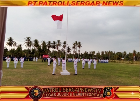 Wibawa & Khidmat: Danramil 04 Peudada Pimpin Upacara Penurunan Bendera HUT RI ke-81