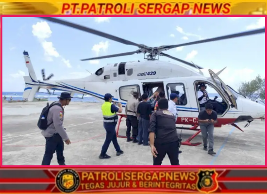 Polri Evakuasi Dua Warga Palue Lewat Jalur Udara, Lansia Korban Reruntuhan dan Ibu Hamil