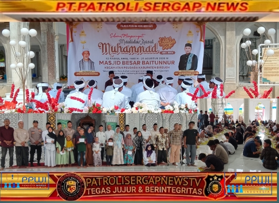 Maulid Nabi dan Santunan Anak Yatim Digelar di Masjid Baitunnur Peudada
