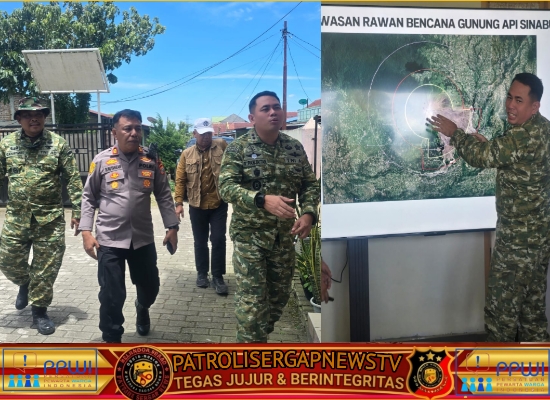 Dandim 0205/TK Tinjau Langsung Aktivitas Gunung Sinabung Bersama BPBD dan PVMBG