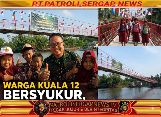 Warga Kuala 12 Bersyukur, Jembatan 120 Meter Bikin Anak Sekolah Tak Lagi Menyeberang dengan Styrofoam