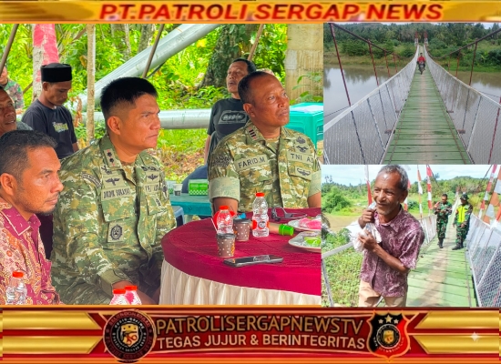 Presiden Resmikan Jembatan Gantung Serentak, Kodim 0111/Bireuen Akselerasikan Konektivitas Antargampong di Daerah Terpencil