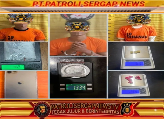 Dalam Dua Hari, Tiga Pria Diciduk Satresnarkoba Polres Binjai Saat Edarkan Narkoba