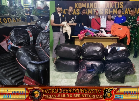 Satgas Pamtas RI-Malaysia Yonarmed 19/Bogani Gagalkan Penyelundupan 7 Koli Ball Press Illegal di Jalur Tikus Entikong