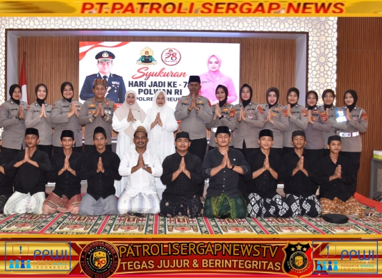 POLRES BIREUEN GELAR SYUKURAN HARI JADI KE-78 POLWAN REPUBLIK INDONESIA