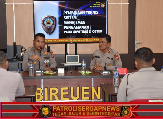 Kapolres Bireuen Buka Bimtek Sistem Manajemen Pengamanan OBVITNAS dan OBTER